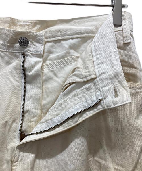 Soe（ソーイ）SOE (ソーイ) ペイントパンツ アイボリーの古着・服飾アイテム