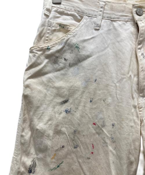 Soe（ソーイ）SOE (ソーイ) ペイントパンツ アイボリーの古着・服飾アイテム