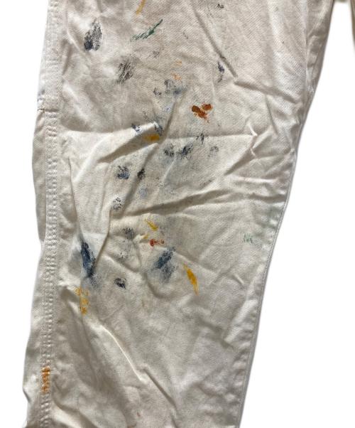 Soe（ソーイ）SOE (ソーイ) ペイントパンツ アイボリーの古着・服飾アイテム