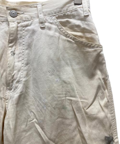 Soe（ソーイ）SOE (ソーイ) ペイントパンツ アイボリーの古着・服飾アイテム