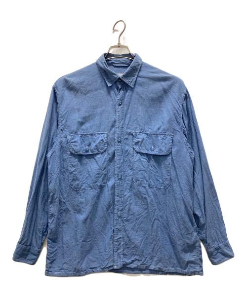 COMOLI（コモリ）COMOLI (コモリ) ベタシャン CPOシャツ ブルー サイズ:2の古着・服飾アイテム