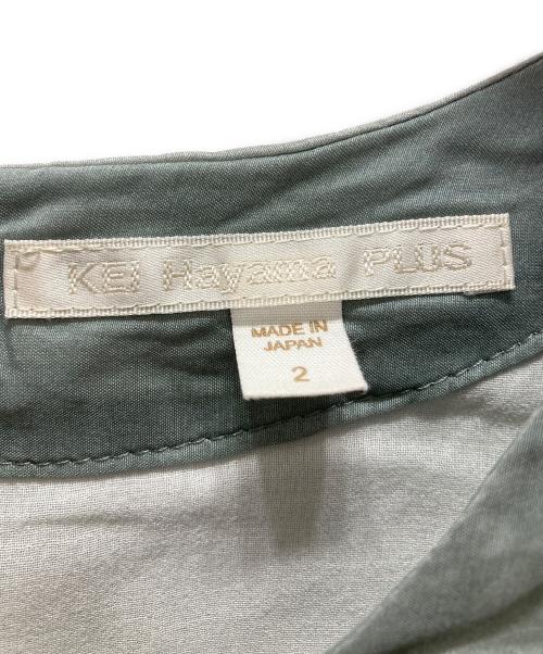 KEI HAYAMA PLUS（ケイ ハヤマ プリュス）KEI Hayama PLUS (ケイ ハヤマ プリュス) ノースリーブワンピース ブルー サイズ:2の古着・服飾アイテム