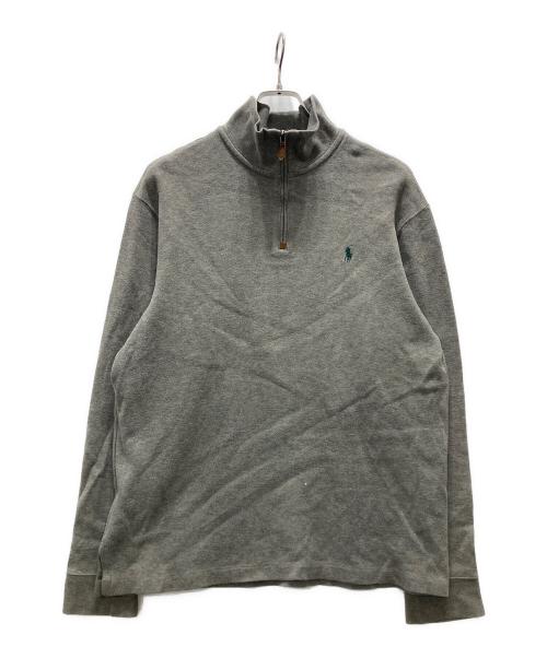 POLO RALPH LAUREN（ポロ・ラルフローレン）POLO RALPH LAUREN (ポロ・ラルフローレン) ハーフジップニット グレー サイズ:Lの古着・服飾アイテム