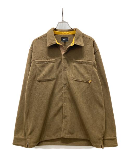 HUF（ハフ）HUF (ハフ) POLAR FLEECE OVERSHIRT ブラウン サイズ:Lの古着・服飾アイテム