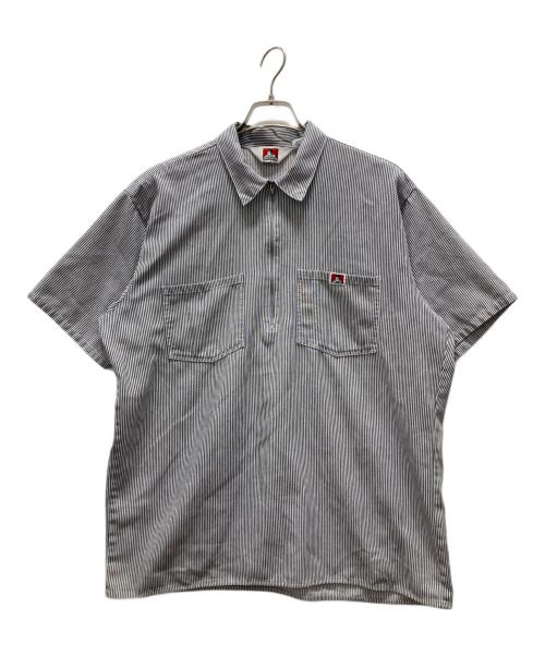 BEN DAVIS（ベンデイビス）BEN DAVIS (ベンデイビス) USA製ジップワークシャツ グレー サイズ:Ⅼの古着・服飾アイテム