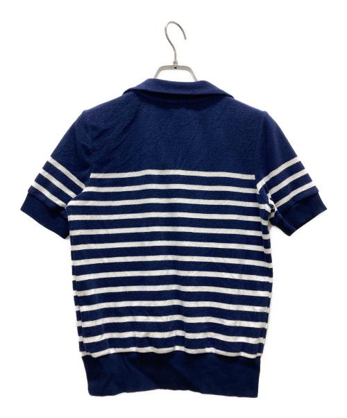 POLO RALPH LAUREN（ポロ・ラルフローレン）POLO RALPH LAUREN (ポロ・ラルフローレン) パイルスキッパーポロシャツ ネイビー サイズ:XSの古着・服飾アイテム