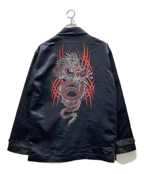 BUONA GIORNATA（ボナジョルナータ）BUONA GIORNATA (ボナジョルナータ) 00’s ドラゴン刺繍ジャケット ブラック サイズ:Lの古着・服飾アイテム