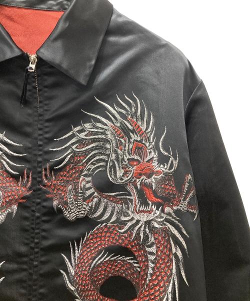 BUONA GIORNATA（ボナジョルナータ）BUONA GIORNATA (ボナジョルナータ) 00’s ドラゴン刺繍ジャケット ブラック サイズ:Lの古着・服飾アイテム