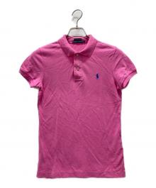 RALPH LAUREN（ラルフローレン）の古着「スキニー ポロシャツ」｜ピンク
