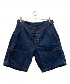 EVISUエヴィス）の古着「カモメ・漢字 スイム デニムハーフパンツ」｜インディゴ