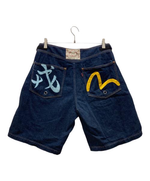EVISU（エヴィス）EVISU (エヴィス) カモメ・漢字 スイム デニムハーフパンツ インディゴ サイズ:32の古着・服飾アイテム