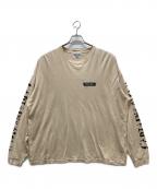 CAPTAINS HELMキャプテンズヘルム）の古着「プリント袖カットソー」｜ベージュ