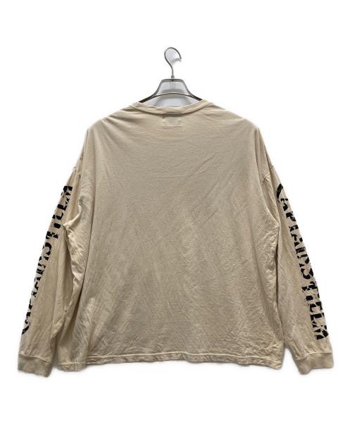 CAPTAINS HELM（キャプテンズヘルム）CAPTAINS HELM (キャプテンズヘルム) プリント袖カットソー ベージュ サイズ:Ⅼの古着・服飾アイテム