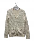 RALPH LAUREN SPORTラルフローレン スポーツ）の古着「ケーブルニットカーディガン」｜ホワイト