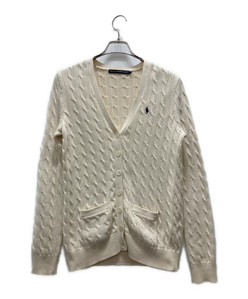RALPH LAUREN SPORT（ラルフローレン スポーツ）RALPH LAUREN SPORT (ラルフローレン スポーツ) ケーブルニットカーディガン ホワイト サイズ:Lの古着・服飾アイテム