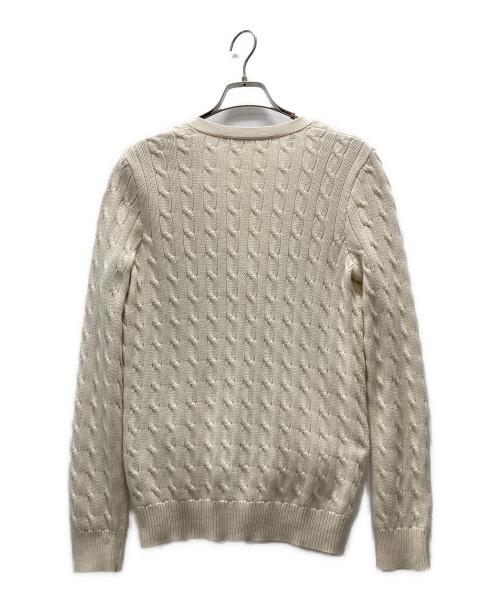 RALPH LAUREN SPORT（ラルフローレン スポーツ）RALPH LAUREN SPORT (ラルフローレン スポーツ) ケーブルニットカーディガン ホワイト サイズ:Lの古着・服飾アイテム