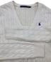 中古・古着 RALPH LAUREN SPORT (ラルフローレン スポーツ) ケーブルニットカーディガン ホワイト サイズ:L：5000円
