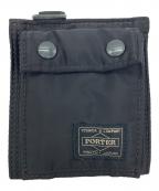 PORTERポーター）の古着「コンパクト2つ折り財布」｜ブラック