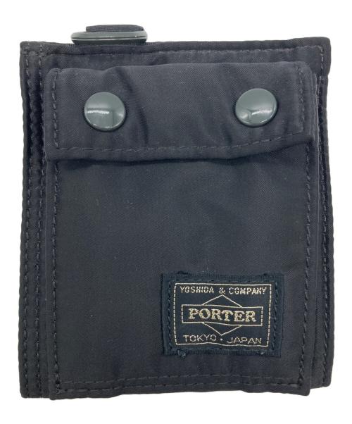 PORTER（ポーター）PORTER (ポーター) コンパクト2つ折り財布 ブラックの古着・服飾アイテム