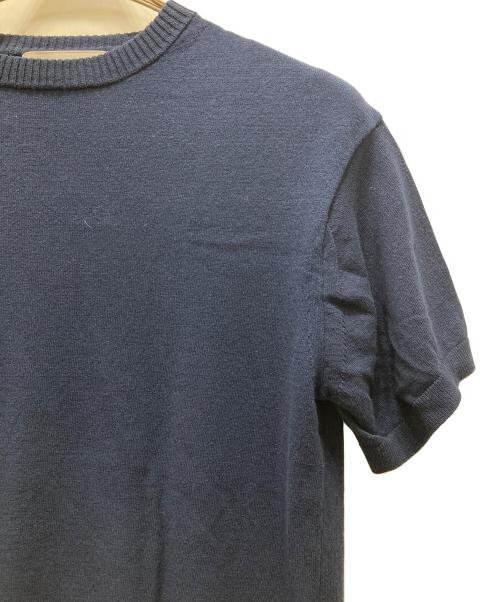 MOONCASTLE（ムーンキャッスル）MOONCASTLE (ムーンキャッスル) 半袖ニット ネイビー サイズ:Mの古着・服飾アイテム