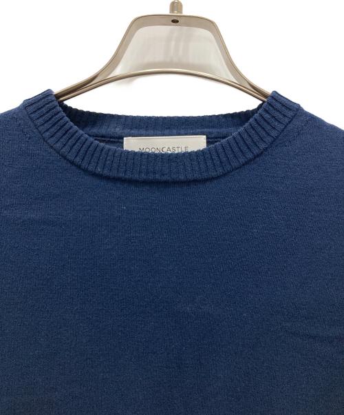 MOONCASTLE（ムーンキャッスル）MOONCASTLE (ムーンキャッスル) 半袖ニット ネイビー サイズ:Mの古着・服飾アイテム