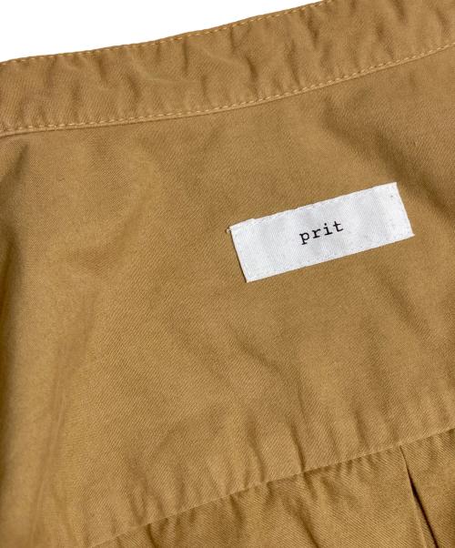 prit（プリット）prit (プリット) ボリューム シャツワンピース ブラウン サイズ:-の古着・服飾アイテム