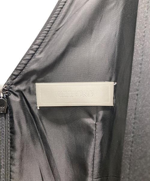 CELFORD（セルフォード）CELFORD (セルフォード) ポンディングノースリーブワンピース ブラック サイズ:36の古着・服飾アイテム