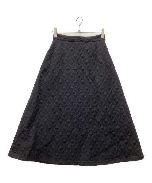 CELFORD（セルフォード）CELFORD (セルフォード) HANAE MORI (ハナエモリ) 別注キルティングスカート ブラック サイズ:36の古着・服飾アイテム