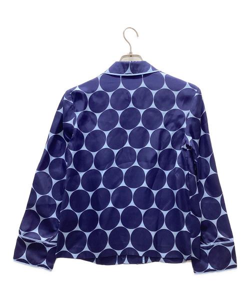 Kate Spade（ケイトスペード）Kate Spade (ケイトスペード) シルクツイルシャツ ネイビー サイズ:XS 未使用品の古着・服飾アイテム