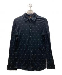 LOUIS VUITTON（ルイ ヴィトン）の古着「00’s 総LVロゴ柄シャツ」｜ネイビー
