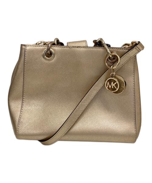 MICHAEL MICHAEL KORS（マイケル マイケルコース）MICHAEL MICHAEL KORS (マイケル マイケルコース) 2WAYバッグ ゴールドの古着・服飾アイテム