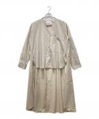 MIDIUMISOLIDミディウミソリッド）の古着「シャツワンピース」｜ブラウン