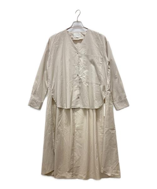 MIDIUMISOLID（ミディウミソリッド）MIDIUMISOLID (ミディウミソリッド) シャツワンピース ブラウン サイズ:Freeの古着・服飾アイテム