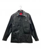 dualデュアル）の古着「牛革 レザージャケット」｜ブラック