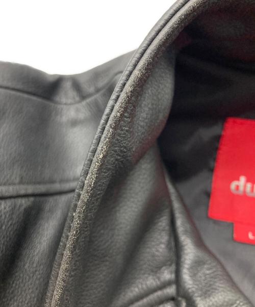 dual（デュアル）dual (デュアル) 牛革 レザージャケット ブラック サイズ:Ⅼの古着・服飾アイテム