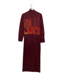 TOKUKO1erVOL（トクコプルミエヴォル）の古着「ニットワンピース」｜ボルドー