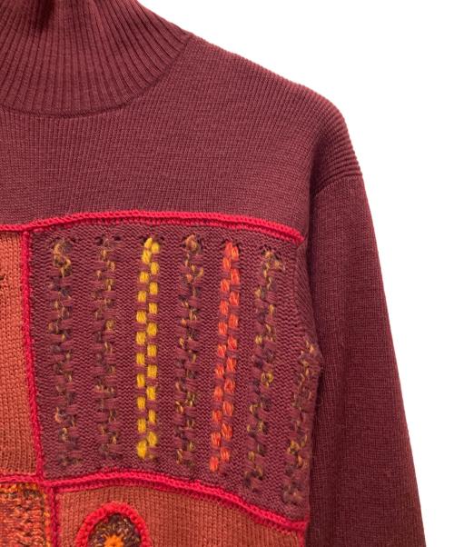 TOKUKO1erVOL（トクコプルミエヴォル）TOKUKO1erVOL (トクコプルミエヴォル) ニットワンピース ボルドー サイズ:9の古着・服飾アイテム