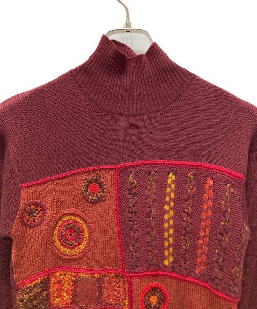 TOKUKO1erVOL（トクコプルミエヴォル）TOKUKO1erVOL (トクコプルミエヴォル) ニットワンピース ボルドー サイズ:9の古着・服飾アイテム