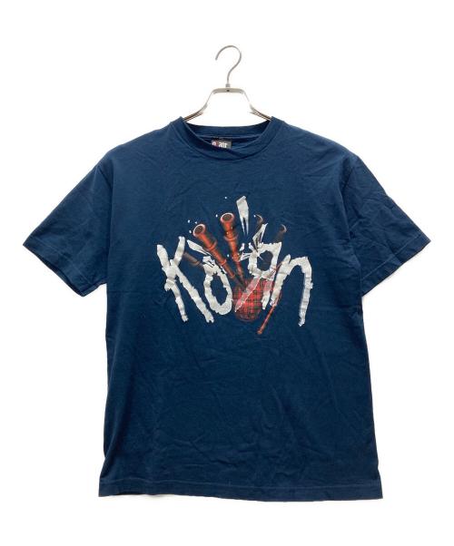 giant（ジャイアント）giant (ジャイアント) KORN bagpipes バンドTシャツ ネイビー サイズ:Ⅿの古着・服飾アイテム