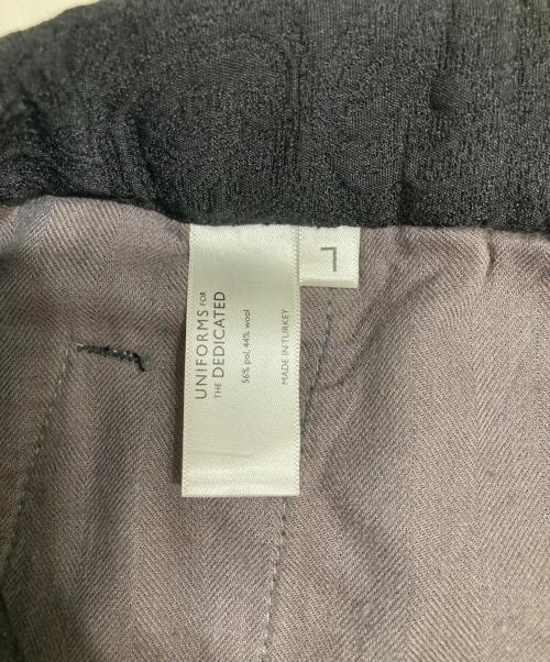 UNIFORMS FOR THE DEDICATED（ユニフォームズフォーザデディケイティド）Uniforms for the Dedicated (ユニフォームズフォーザデディケイティド) ジャガードパンツ ブラック サイズ:Lの古着・服飾アイテム