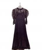 GIRLガール）の古着「レース オケージョン パーティドレス」｜パープル