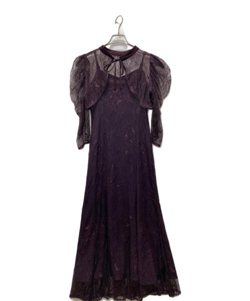 GIRL（ガール）GIRL (ガール) レース オケージョン パーティドレス パープル サイズ:Ⅿの古着・服飾アイテム