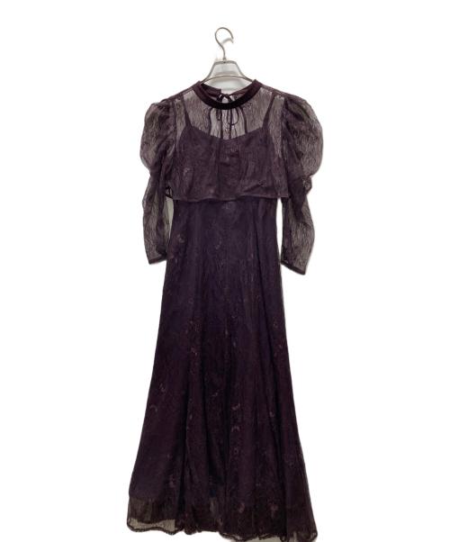 GIRL（ガール）GIRL (ガール) レース オケージョン パーティドレス パープル サイズ:Ⅿの古着・服飾アイテム