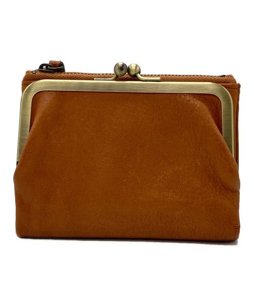 土屋鞄（ツチヤカバン）土屋鞄 (ツチヤカバン) がま口2つ折り財布 イエローの古着・服飾アイテム
