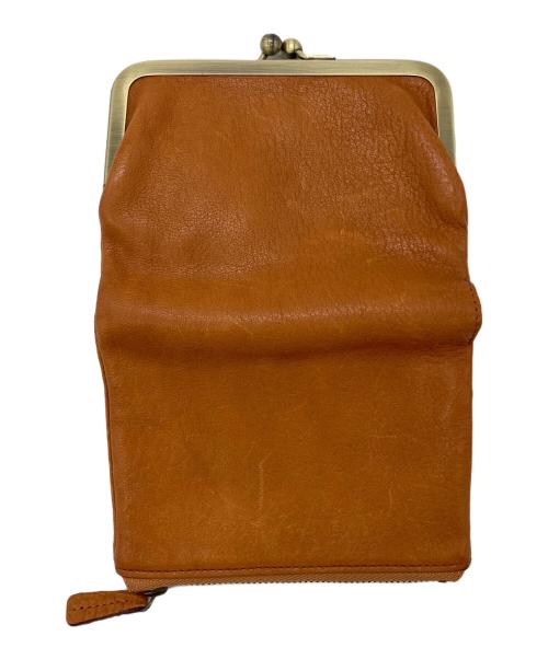 土屋鞄（ツチヤカバン）土屋鞄 (ツチヤカバン) がま口2つ折り財布 イエローの古着・服飾アイテム