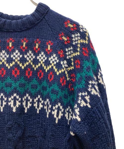 LORD JEFF（ロードジェフ）LORD JEFF (ロードジェフ) 80's USA製ケーブルニット ネイビー サイズ:Lの古着・服飾アイテム