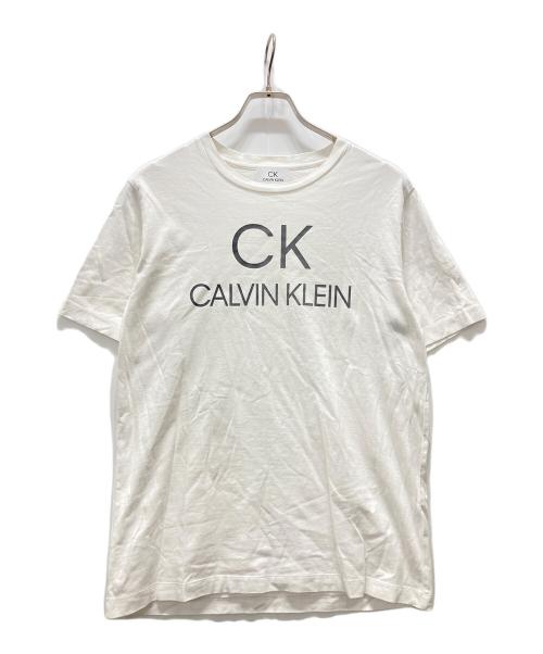 ck Calvin Klein（シーケーカルバンクライン）ck Calvin Klein (シーケーカルバンクライン) プリントTシャツ ホワイト サイズ:Lの古着・服飾アイテム