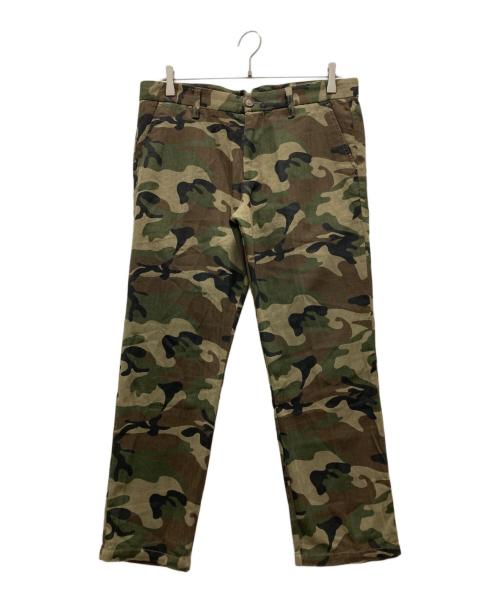 BASISBROEK（バージスブルック）BASISBROEK (バージスブルック) ベルギー製カモ柄パンツ オリーブ サイズ:Lの古着・服飾アイテム