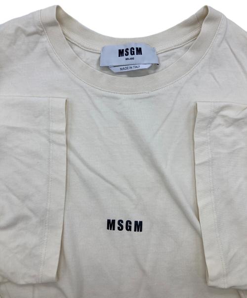 MSGM（エムエスジーエム）MSGM (エムエスジーエム) Cotton T-Shirt アイボリー サイズ:Lの古着・服飾アイテム