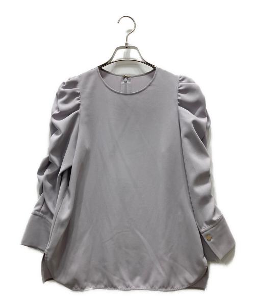 La boutique BonBon（ラブティックボンボン）La boutique BonBon (ラブティックボンボン) ジョーゼットパワショルブラウス パープル サイズ:Fの古着・服飾アイテム